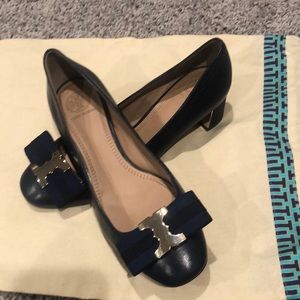 Tory Burch heels great for work, business. Worn 1 time, semi new.